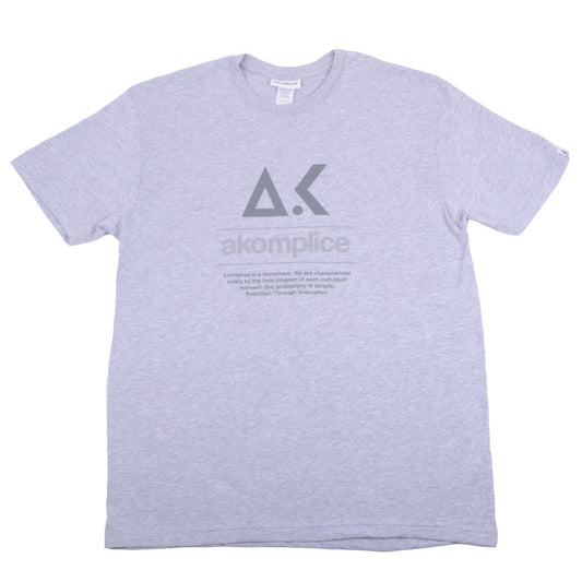Akomplice - EVO Logo  Men's Tee, Athletic Heather - The Giant Peach