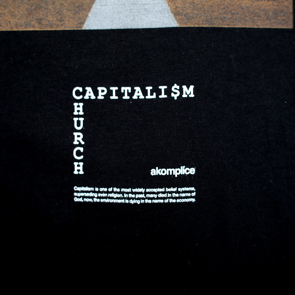 Akomplice - Capitalism/Religion Men's L/S Tee, Black