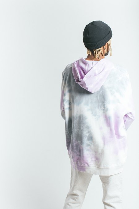 Akomplice - Lav Hooded Men's Sweatshirt, White/Lavender