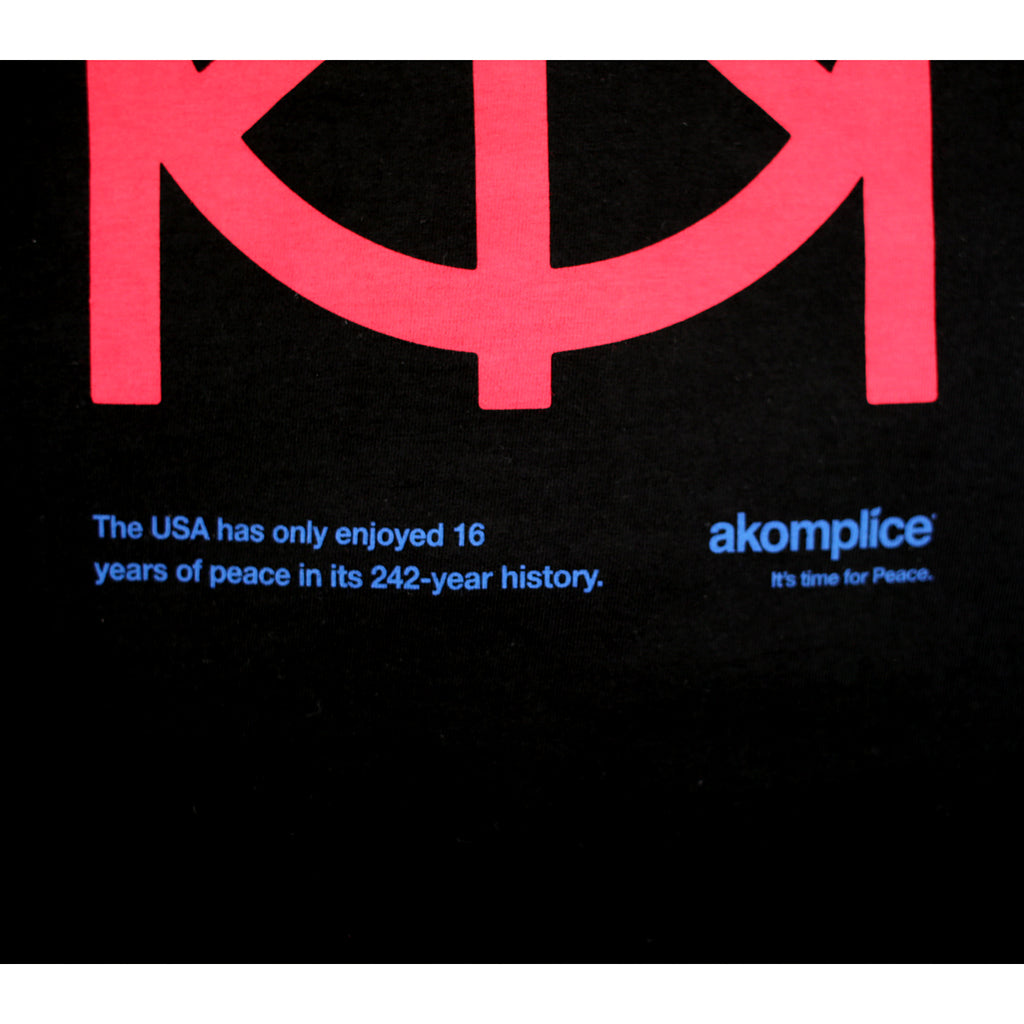 Akomplice - US Peace Men's Tee, Black/Red/Blue