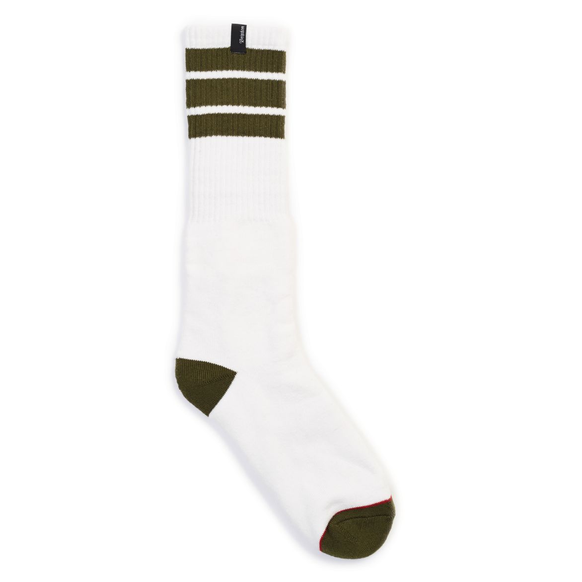 Brixton - Alameda Men's Socks, White/Olive