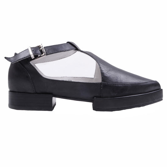 Jeffrey Campbell - Amstel Pointed T-Strap Shoes, Black - The Giant Peach