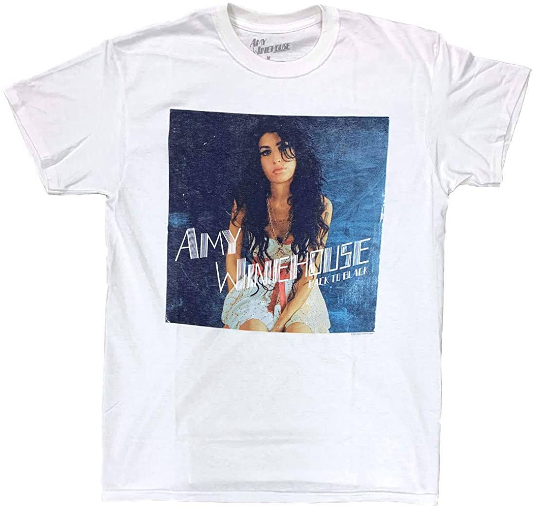 Amy Winehouse - Back To Black Record Men's Shirt, White