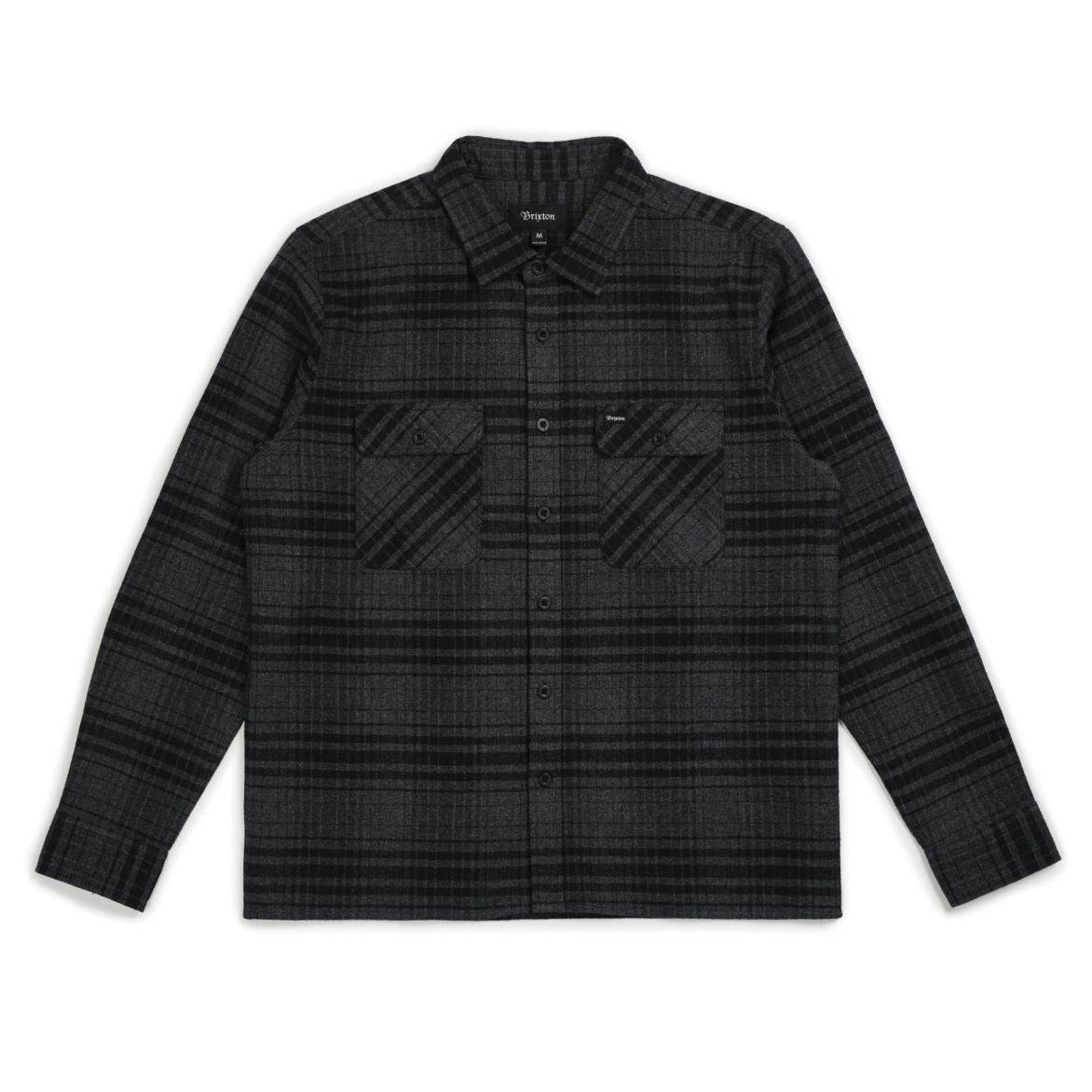 Brixton - Archie Men's L/S Flannel Shirt, Black/Heather Charcoal