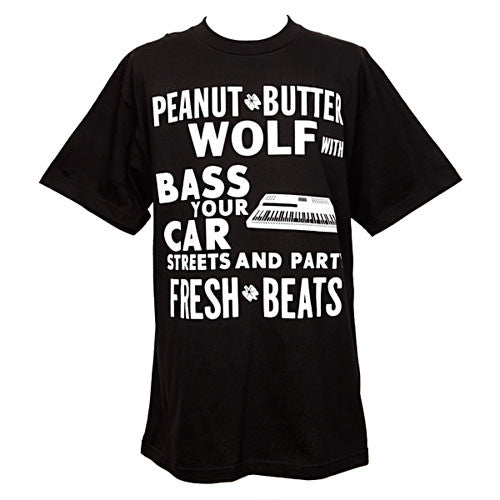Peanut Butter Wolf - Bass Your Car Men's Shirt, Black - The Giant Peach