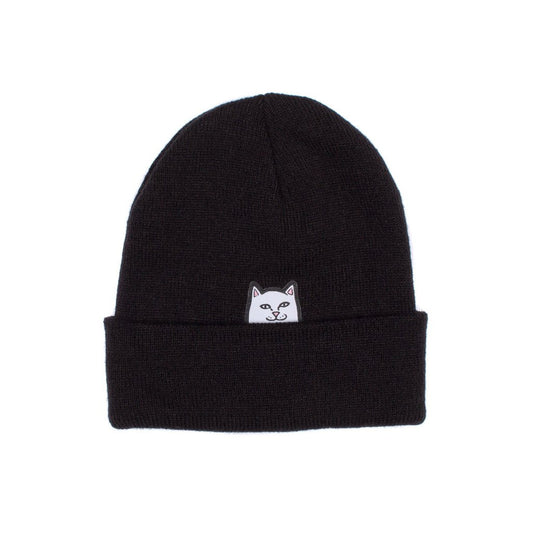 RIPNDIP - Lord Nermal Men's Beanie, Black Slub - The Giant Peach