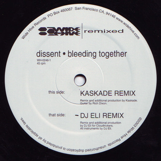 DISSENT - Bleeding Together (Remix), 12" Vinyl - The Giant Peach