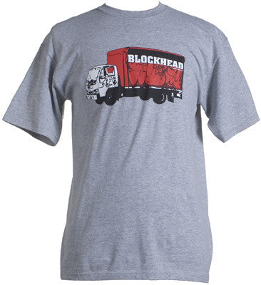 Blockhead - Throwup Truck Shirt, Heather Grey - The Giant Peach