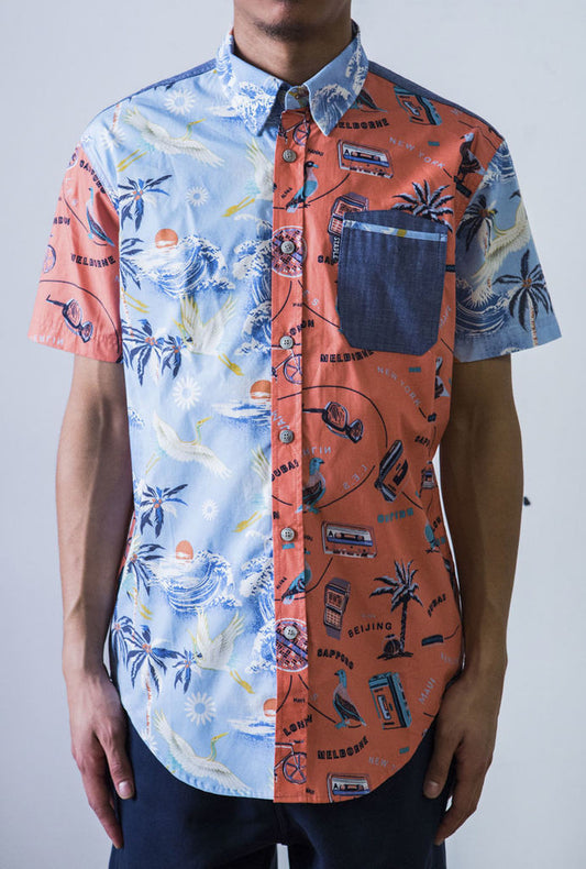 Staple - Bondi Men's Woven Shirt, Indigo - The Giant Peach