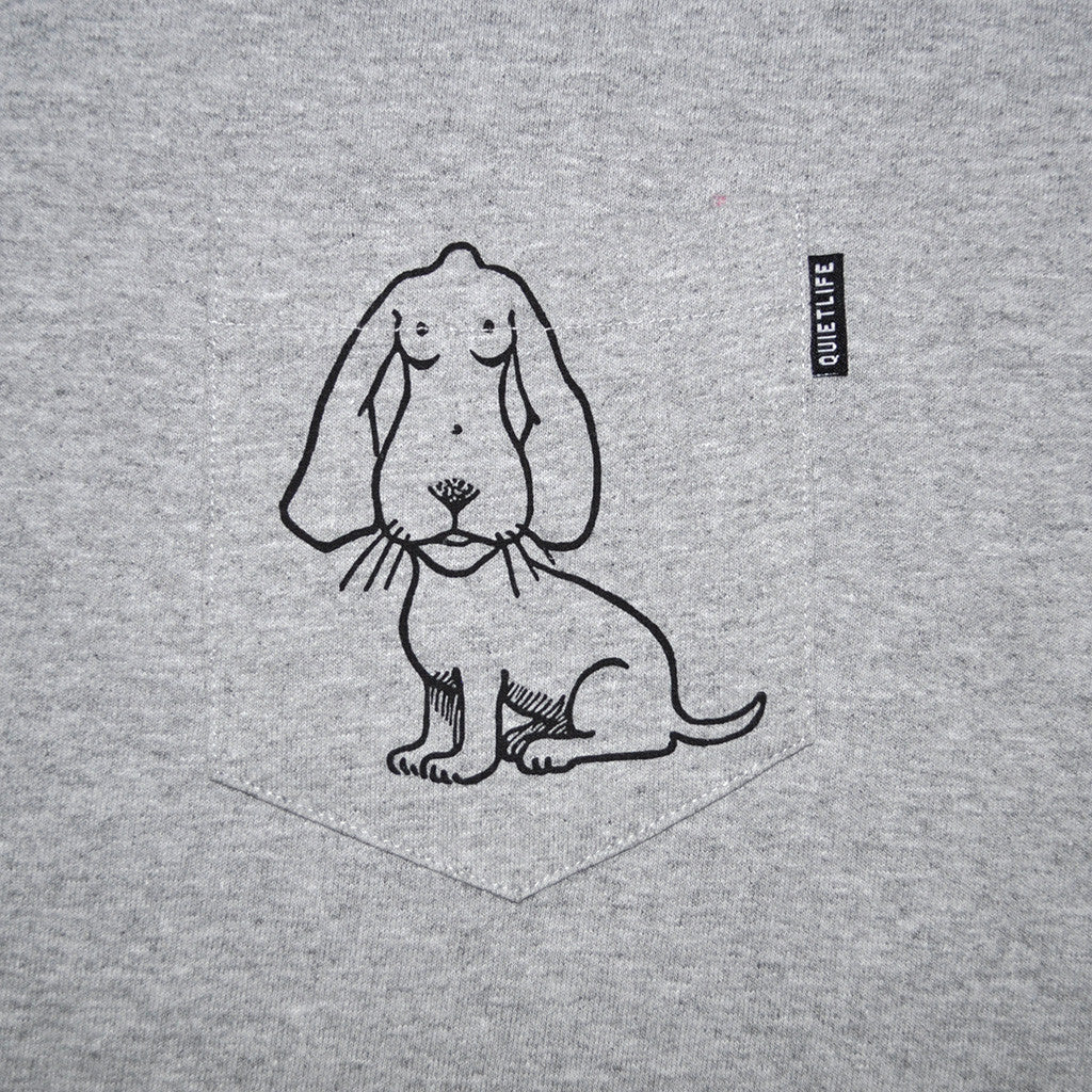 The Quiet Life - Boob Dog Pocket Men's Shirt, Heather Grey