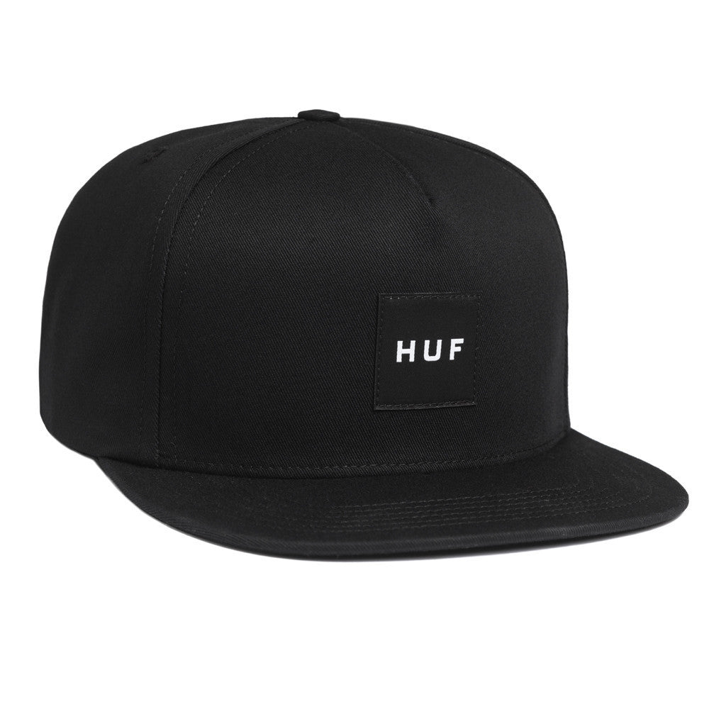 HUF - Box Logo Snapback, Black - The Giant Peach