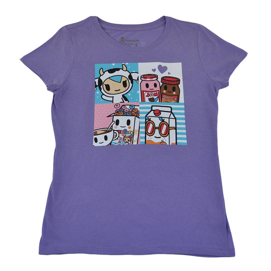 tokidoki - Breakfast Buds Women's Tee, Lavender - The Giant Peach