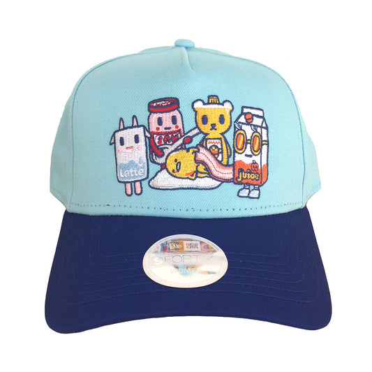 tokidoki x gudetama - Breakfast Buds Snapback Hat, Blue