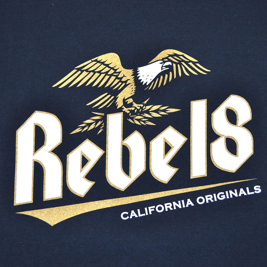 REBEL8 - Brewed And Screwed Men's Shirt, Navy - The Giant Peach
