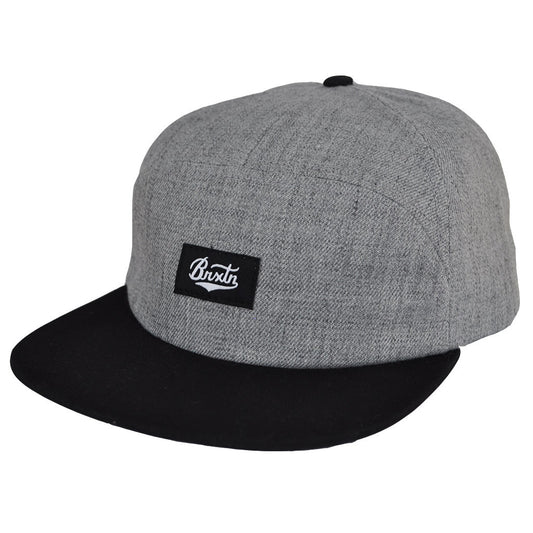 Brixton - Bert 7 Panel Men's Cap, Heather Grey/Black - The Giant Peach