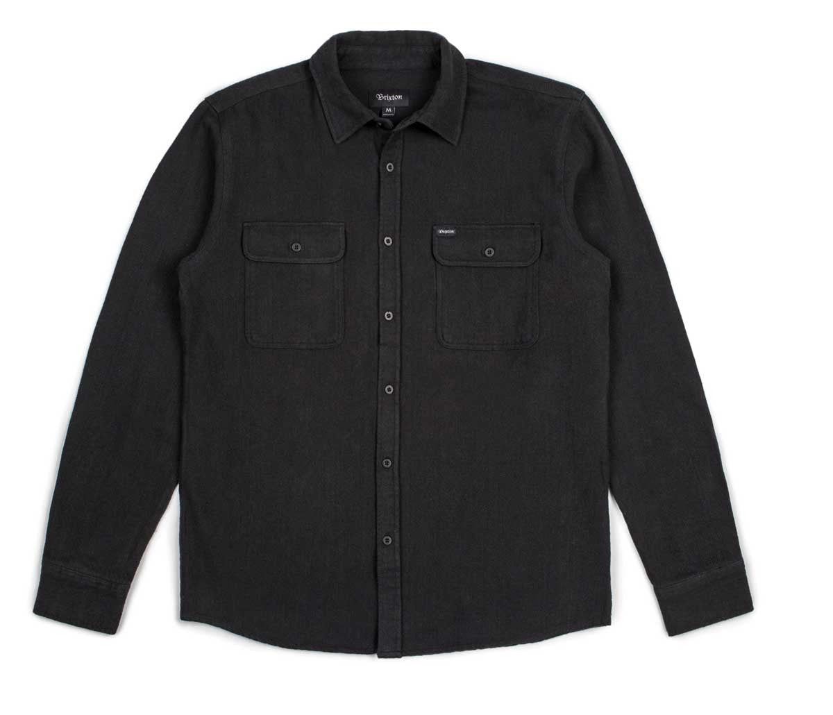 Brixton - Donez Men's Flannel L/S Shirt, Black/Black - The Giant Peach