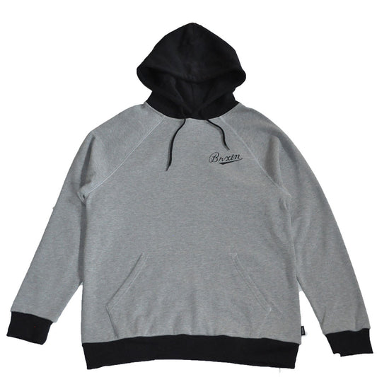 Brixton - Fenway Men's Hood Fleece, Heather Grey/Black - The Giant Peach