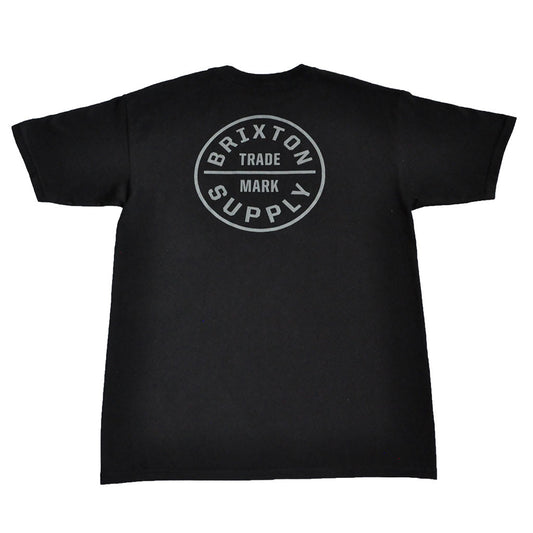 Brixton - Oath Men's S/S Standard Tee, Black/Grey - The Giant Peach