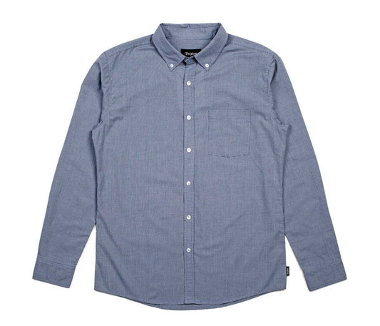Brixton - Polk Men's L/S Shirt, Navy - The Giant Peach