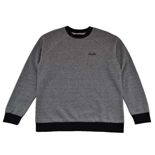 Brixton - Trevor Crew Men's Fleece, Heather Grey/Black - The Giant Peach