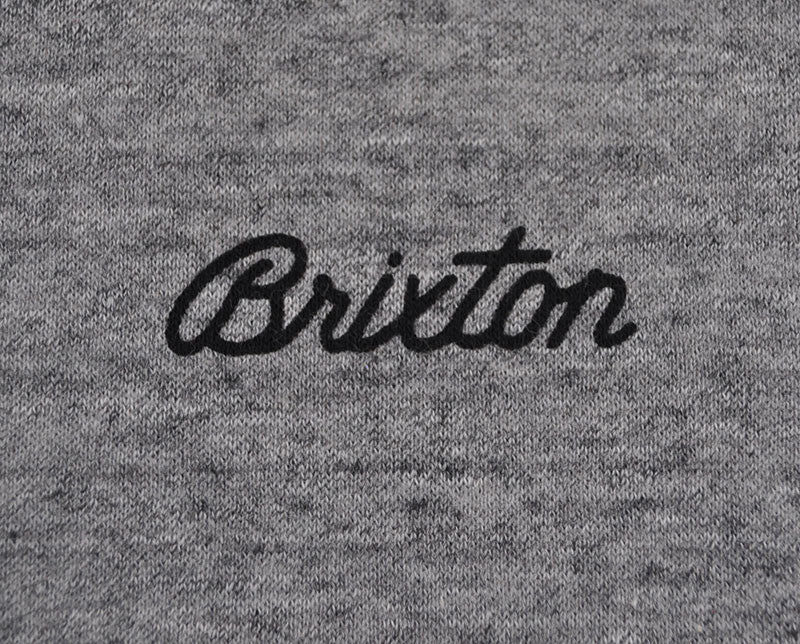 Brixton - Trevor Crew Men's Fleece, Heather Grey/Black - The Giant Peach