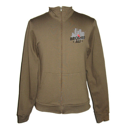 Brother Ali - City Men's Track Jacket, Army Green - The Giant Peach