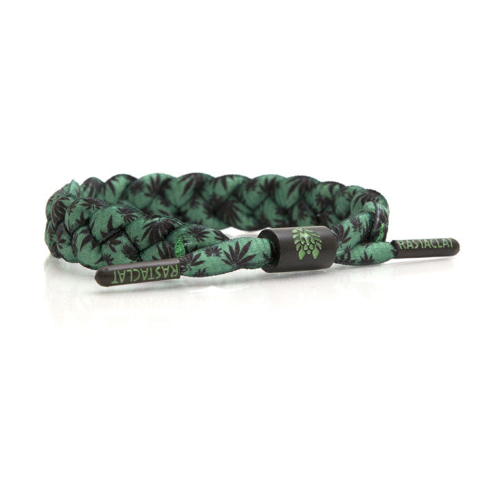 Rastaclat - Cali Shoelace Bracelet, Green/Black - The Giant Peach