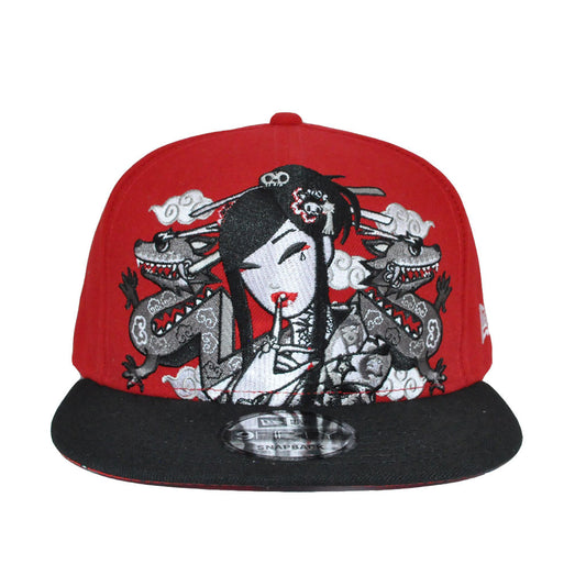 tokidoki - Camo Geisha Snapback Hat, Red - The Giant Peach