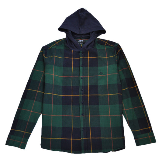 10Deep - CB's Hooded Men's Flannel, Evergreen - The Giant Peach