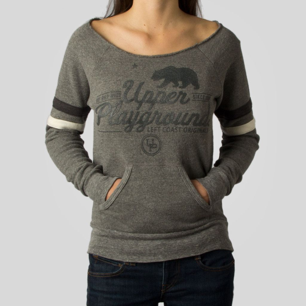 Upper Playground - Bay Area Made Women's Scoop Sweatshirt, Grey