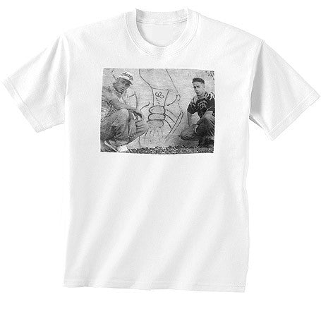 Charizma & Peanut Butter Wolf - BW Photo Men's Shirt, White - The Giant Peach