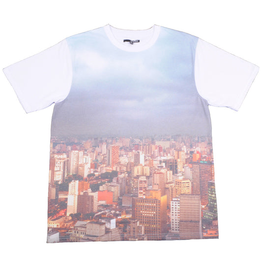 The Quiet Life - City Photo Men's Shirt, White - The Giant Peach
