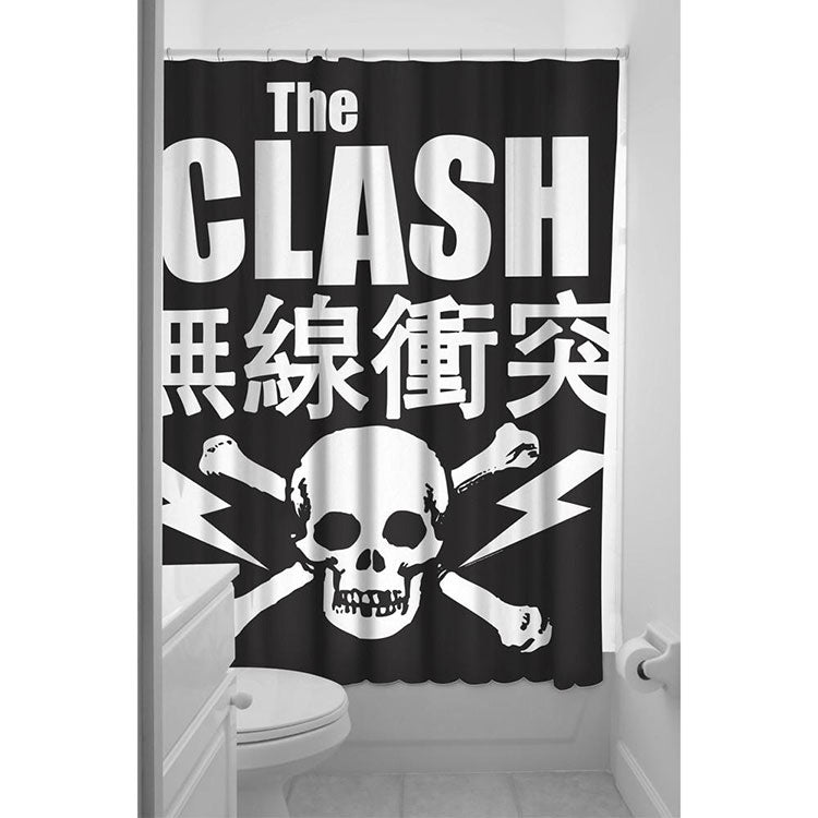 The Clash Shower Curtain, Black