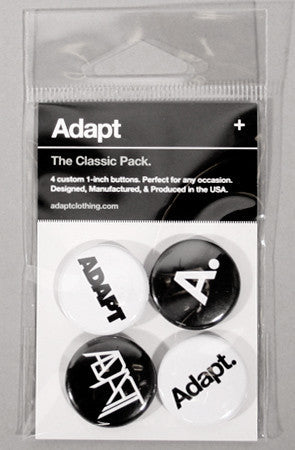 Adapt - The Classic Pack Pin Pack, Black and White - The Giant Peach