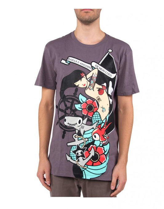 tokidoki TKDK - Sail We Must Men's Shirt, Storm - The Giant Peach