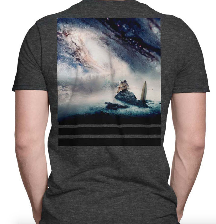 Imaginary Foundation - Cosmic Ocean Men's Shirt, Charcoal - The Giant Peach