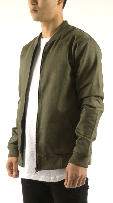 Akomplice VSOP- Cromwell Men's Bomber Jacket, Olive/Tan - The Giant Peach