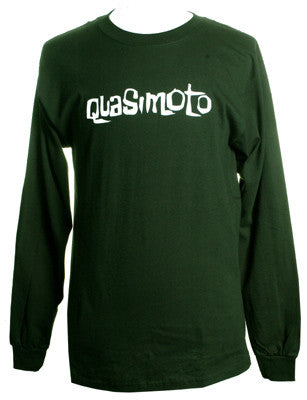 Quasimoto - Font Long-Sleeve Shirt, Forest Green - The Giant Peach