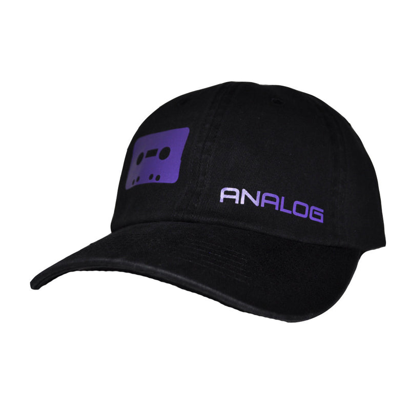 Not Digital Dad Hat, Black with Purple - The Giant Peach