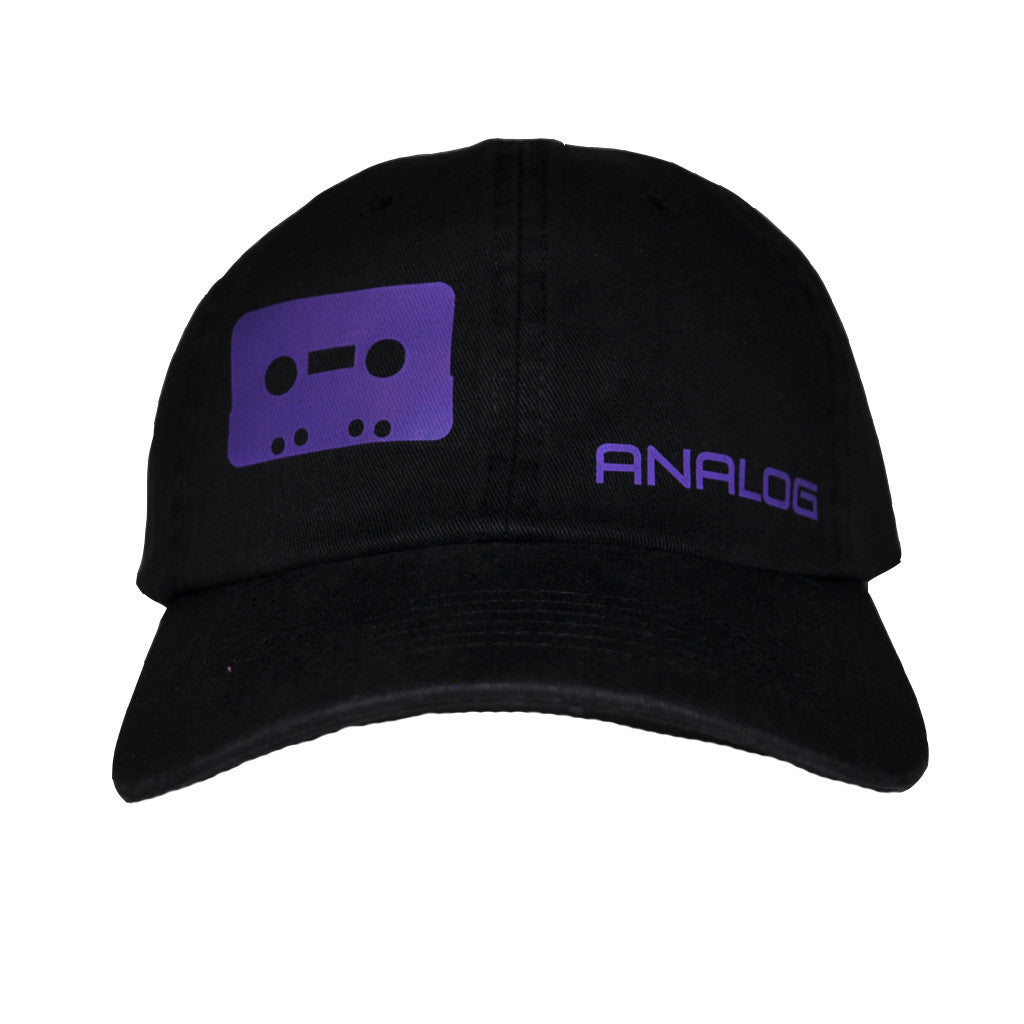 Not Digital Dad Hat, Black with Purple - The Giant Peach
