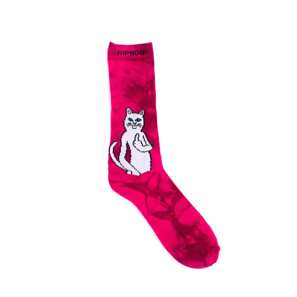 RIPNDIP - Catfish Socks, Pink Tie Dye - The Giant Peach