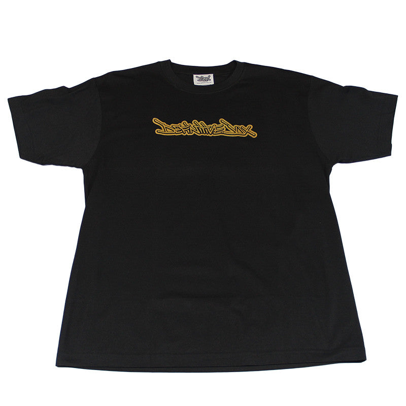 Definitive Jux - Handstyle Men's Shirt, Black/Gold - The Giant Peach