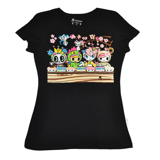 tokidoki - Densha Women's Tee, Black - The Giant Peach