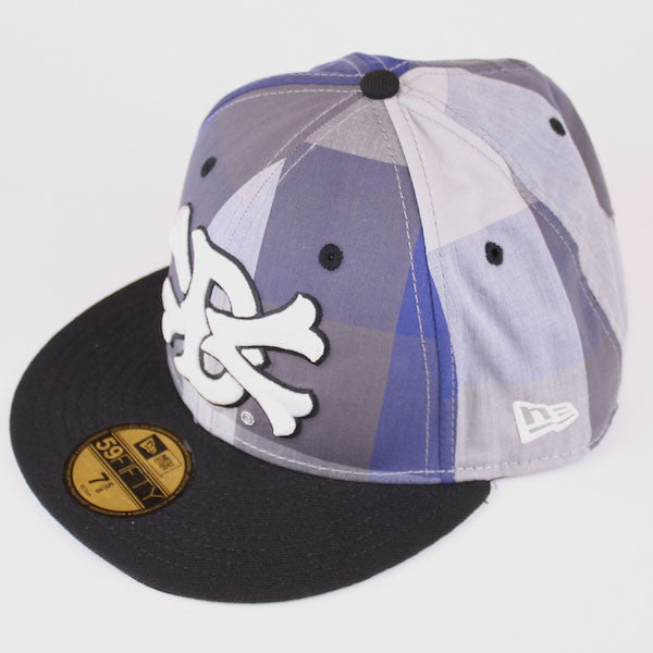 Dissizit! - Dx11 Large Gingham New Era Fitted Hat, Blue/Black Gingham - The Giant Peach