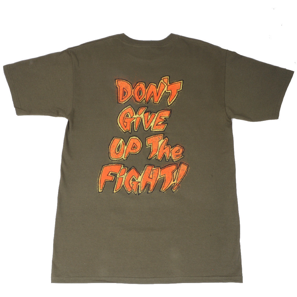 OBEY - Don't Give Up The Fight Men's Tee, Olive - The Giant Peach