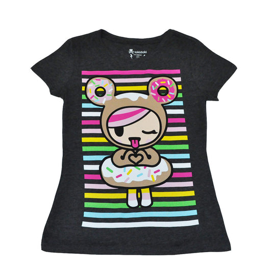 tokidoki - Donut Emoji Women's Tee, Dark Heather Grey - The Giant Peach
