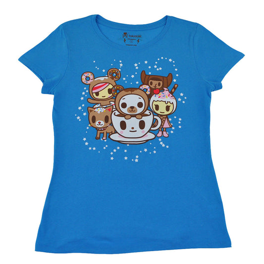 tokidoki - Donut Bear Women's Tee, Blue - The Giant Peach