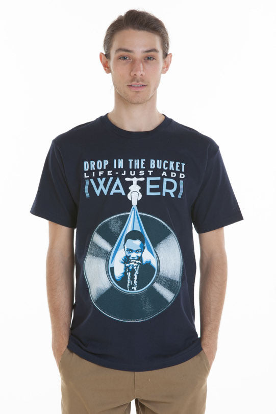 OBEY - Obey Awareness Drop in the Bucket BSC Men's Shirt, Navy - The Giant Peach