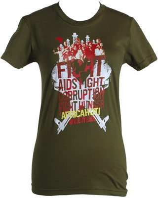 Wale Oyejide - AFRICAHOT Women's Shirt, Olive - The Giant Peach