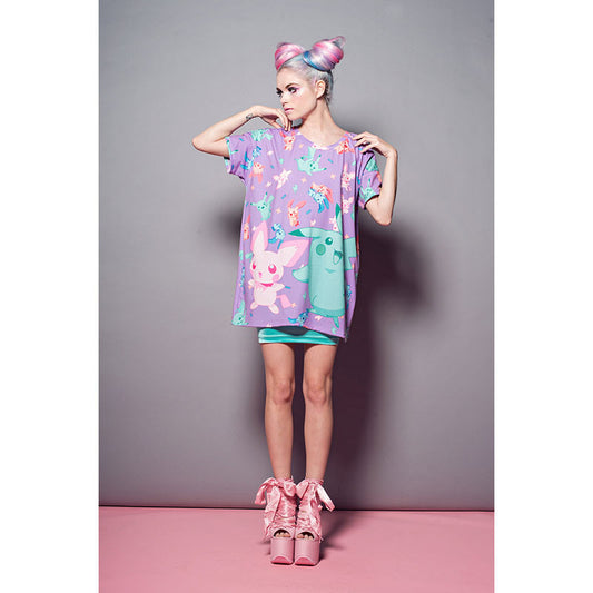 JapanLA x Pokemon - Electric Sparks Reversible Boxy Top - The Giant Peach